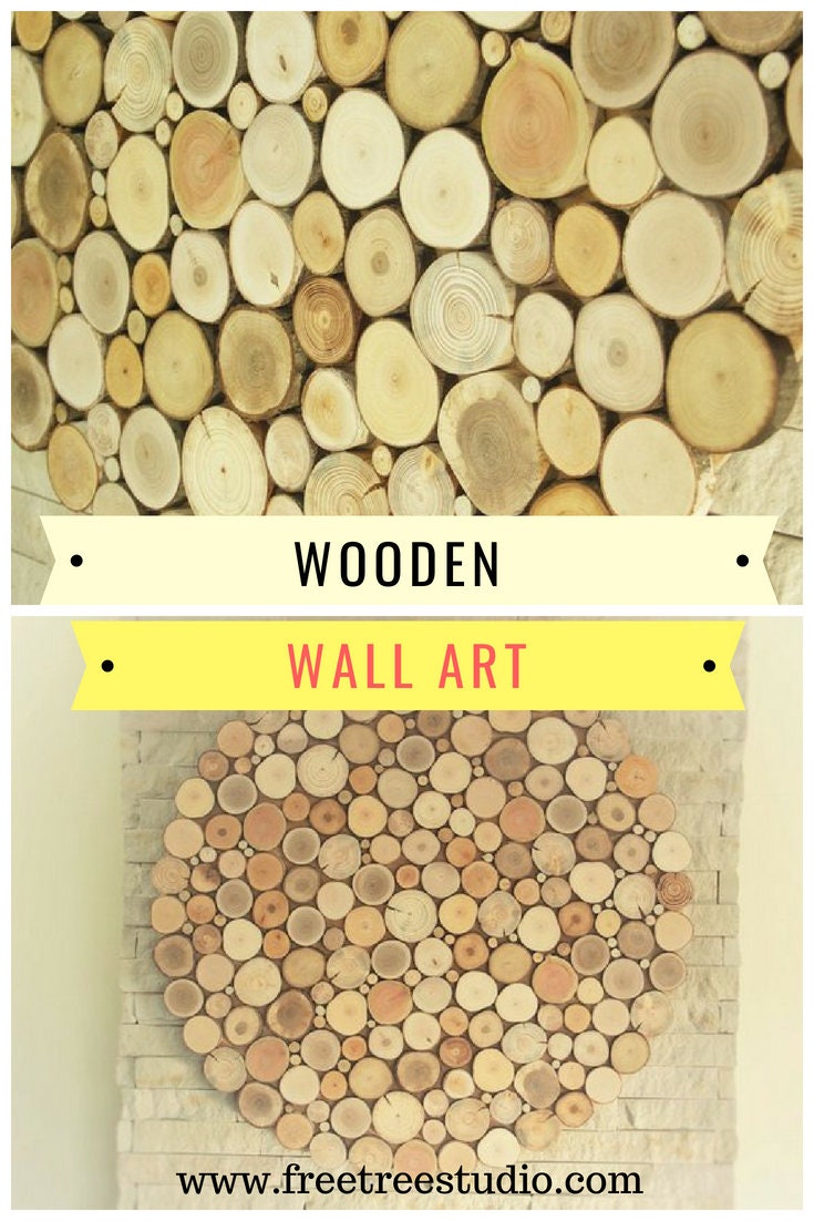 USA ONLY, tree slices wall art, round wall hanging decoration, wooden wall art, environment wall art