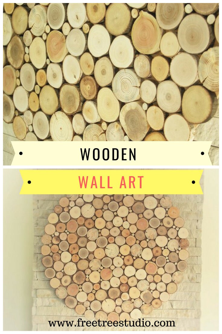 tree slices wall art, round wall hanging decoration, wooden wall art, environment wall art