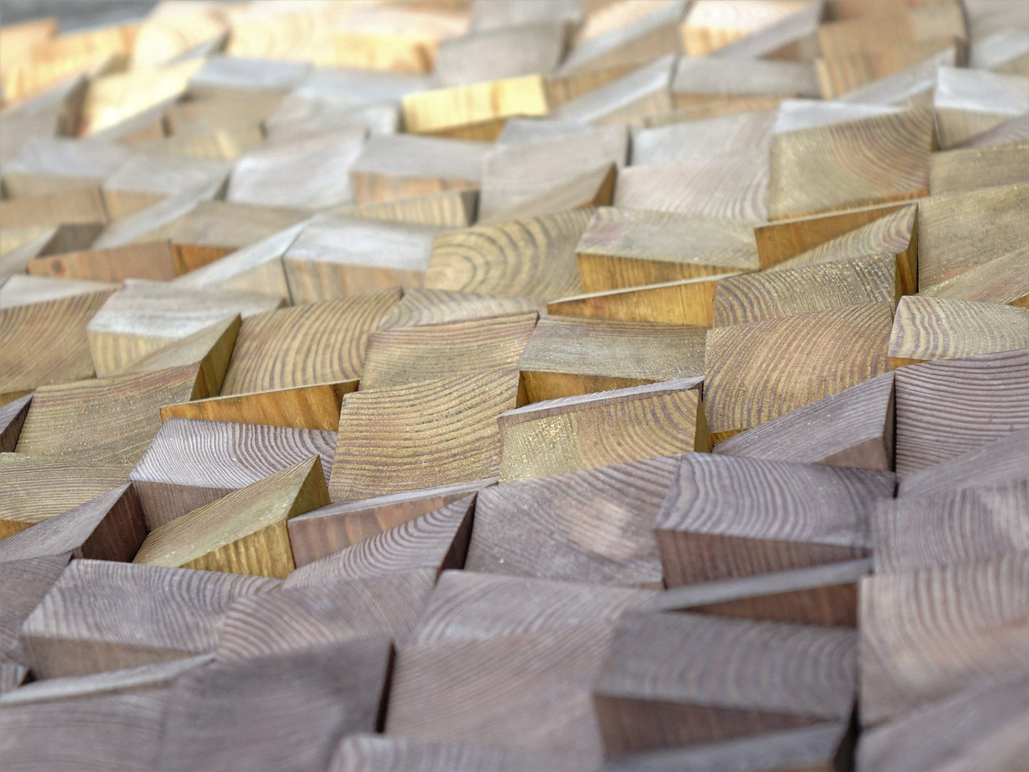 Modern Wooden Wall Art, Warm Earth Tones Wooden Blocks Mosaic Wall Hanging, Over the Bed Wall decor, Natural Wood Wall Art Large, Wood decor