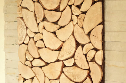 USA ONLY, wood art chopped slices panel, Environment wall art, sliced wood art, wood wall art, nature wall hanging, holzwand kunst