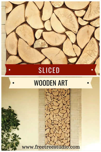 USA ONLY, wood art chopped slices panel, Environment wall art, sliced wood art, wood wall art, nature wall hanging, holzwand kunst
