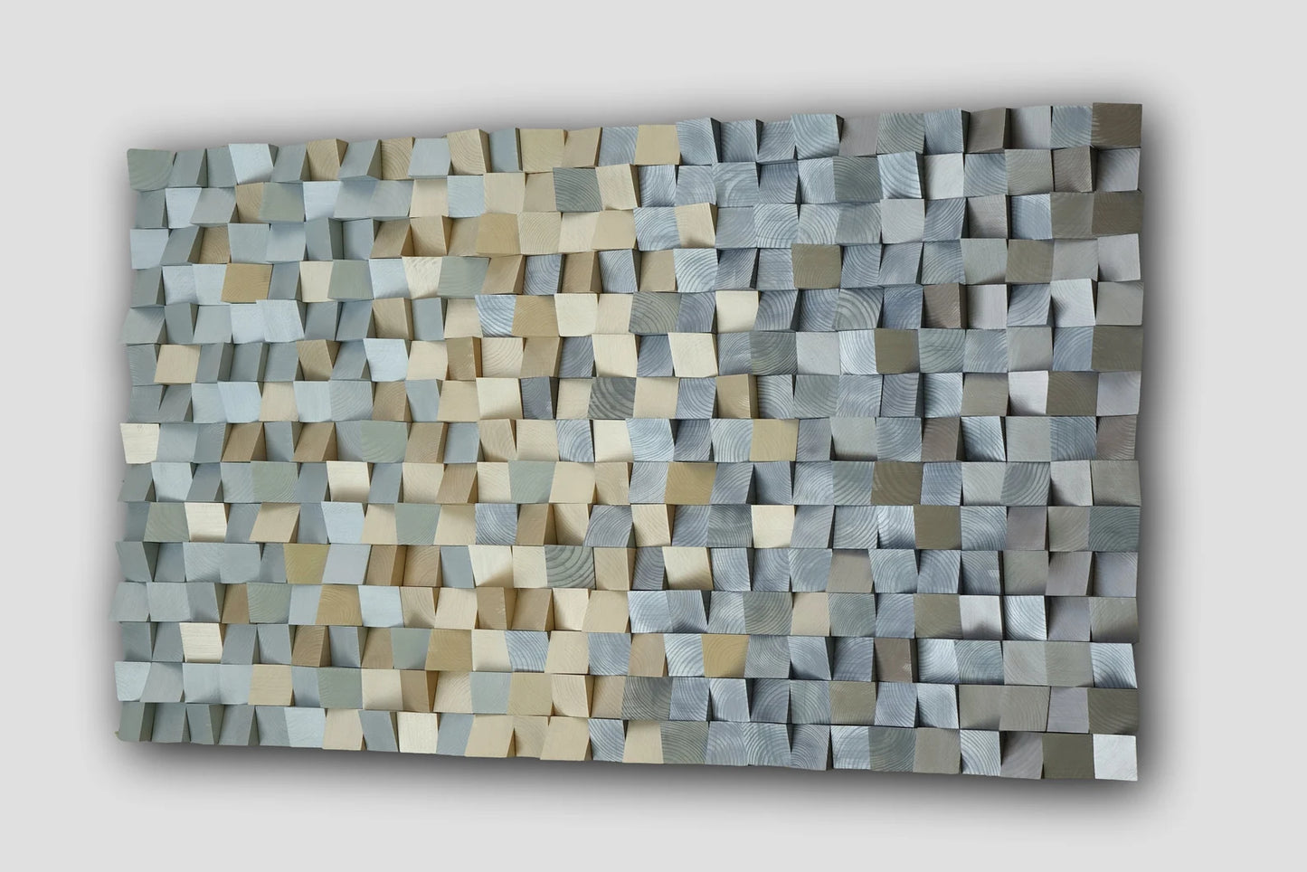 nautical wooden wall decor, wall hanging in gold blue silver, sound diffuser, acustic panel, coastal wood wall art, sea modern wood art