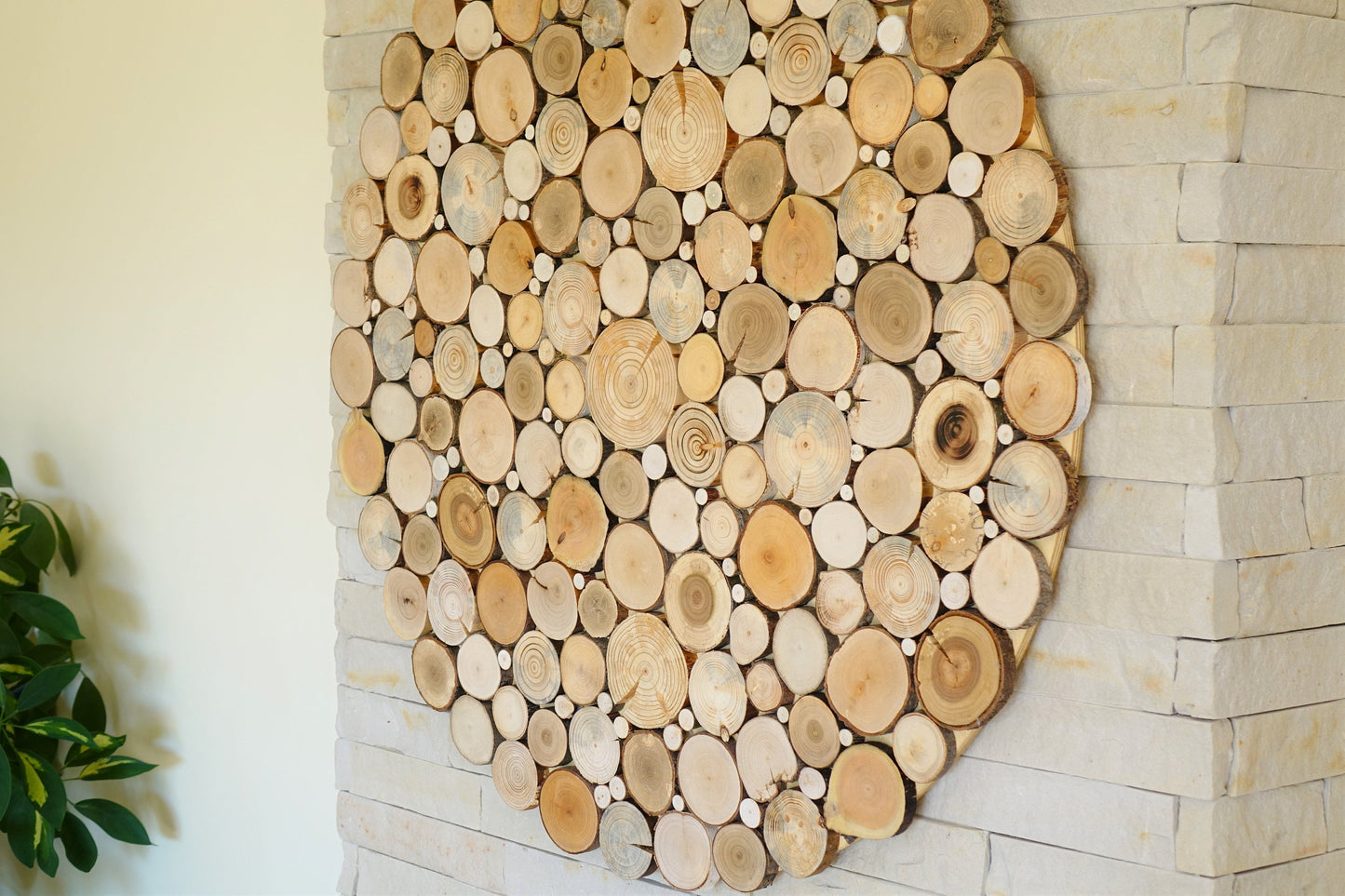 USA ONLY, tree slices wall art, round wall hanging decoration, wooden wall art, environment wall art