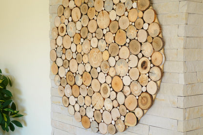 USA ONLY, tree slices wall art, round wall hanging decoration, wooden wall art, environment wall art