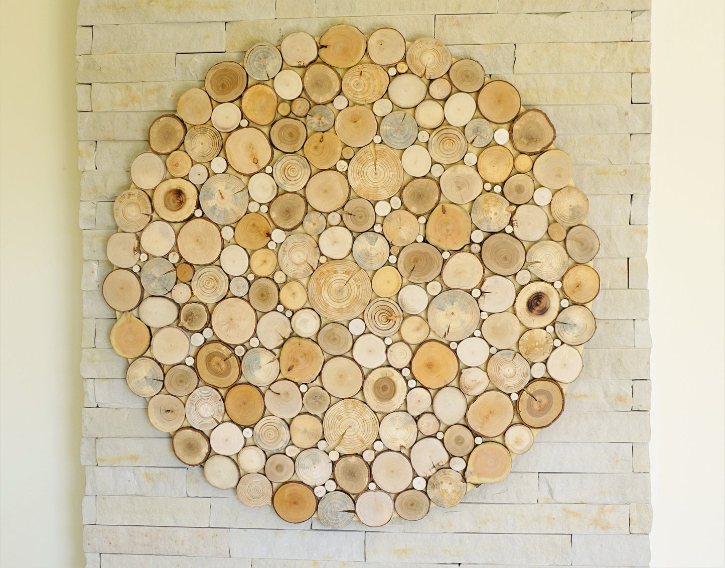 USA ONLY, tree slices wall art, round wall hanging decoration, wooden wall art, environment wall art