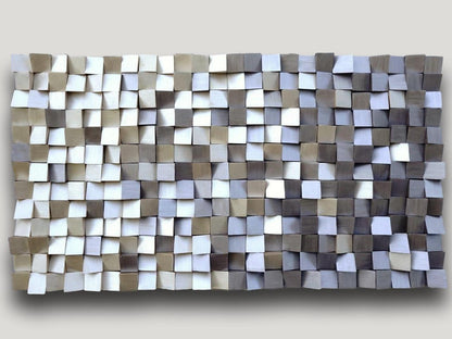 modern wood wall art, 3D wood wall art, modern Gold and Silver Wall Decor, textured wooden wall hanging