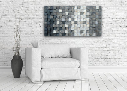 3D wood wall art, mosaic wall hanging, wood block wall art, CP