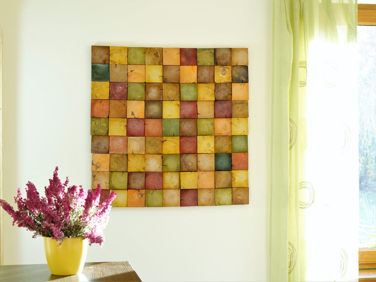 Fall wood wall art, Autumn hanging, fall decor, modern wood art, organic wall art, nature inspired art, reclaimed wall art