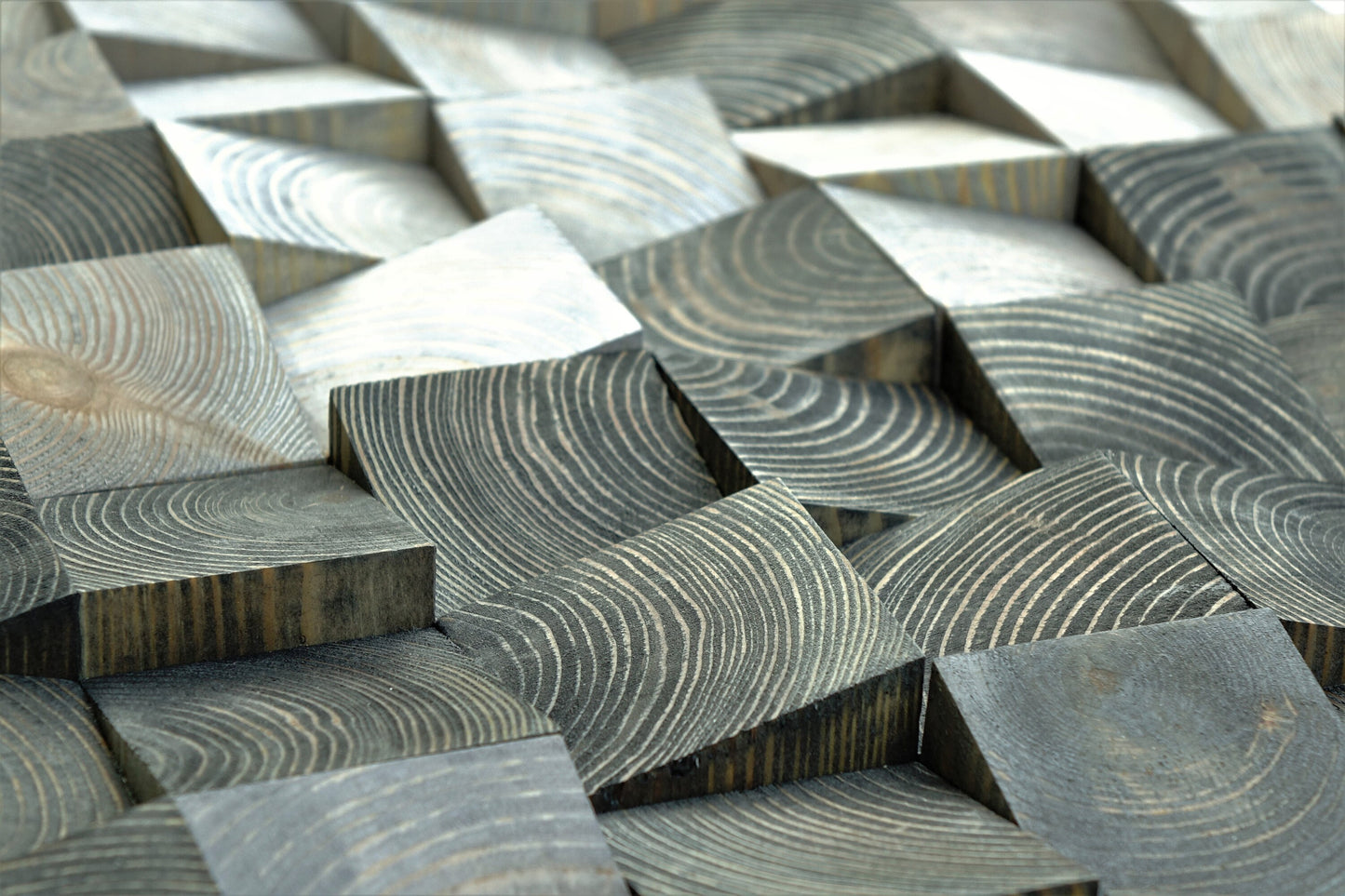 READY TO SELL, Wooden Mosaic Wall Art, Black White Gray Abstract Art, shades of gray 3d Wall Art, Large Wood Wall Sculpture