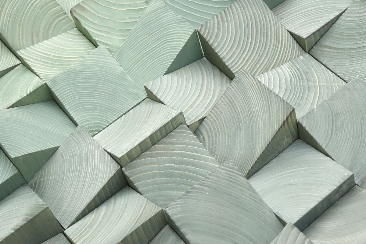 ombre wooden wall art, 3D mosaic, modern abstract wood wall art, wood wall art, green wall art, rustic, wood wall decor, green ombre