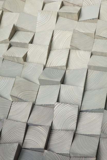 ombre wooden wall art, 3D mosaic, modern abstract wood wall art, wood wall art, grey and beige wall art, rustic, wood wall decor