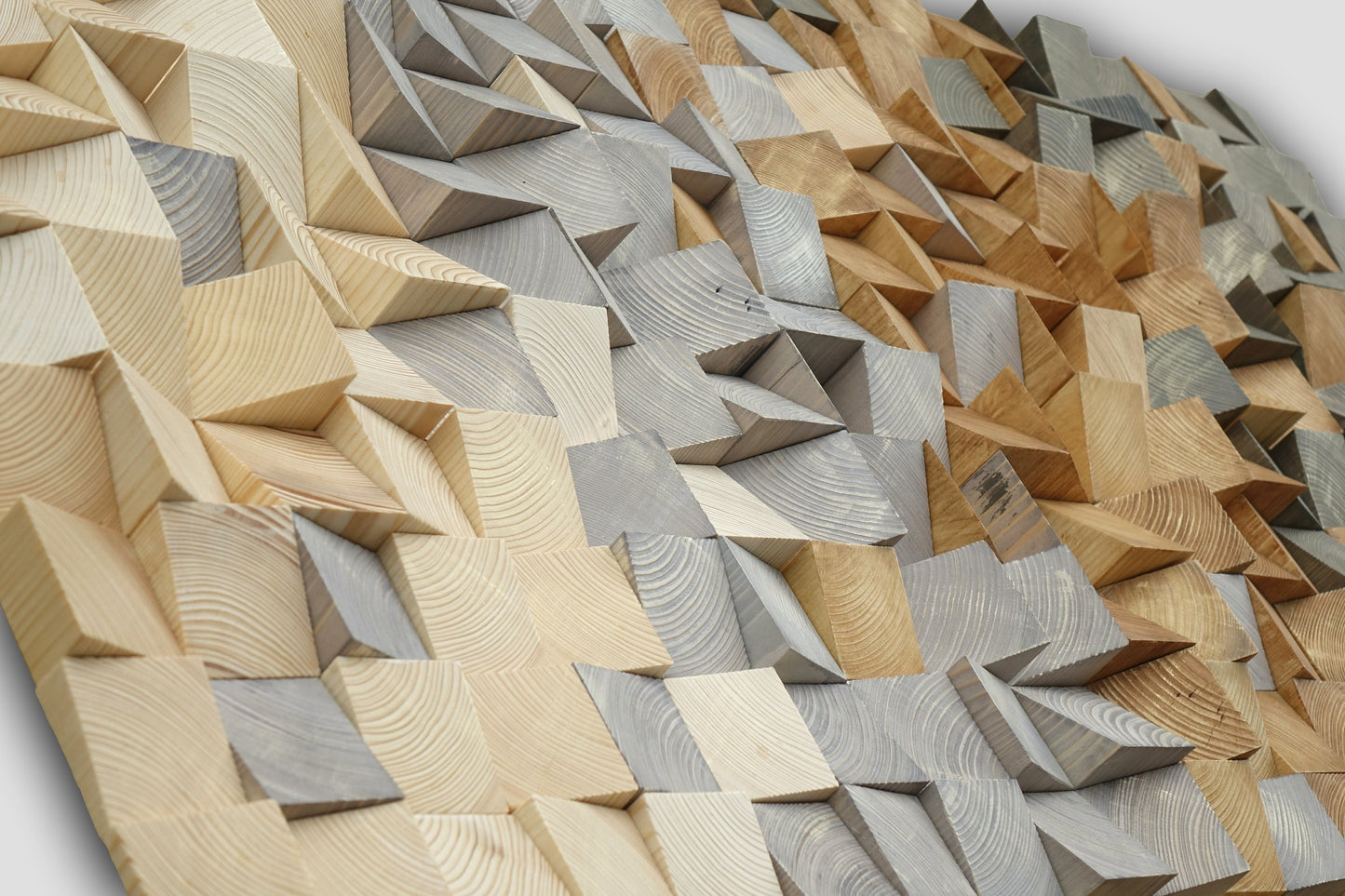 earth tone wall art, mosaic wall hanging, textured wood wall art, 3D wood wall decor grey brown, modern wooden wall art for living room