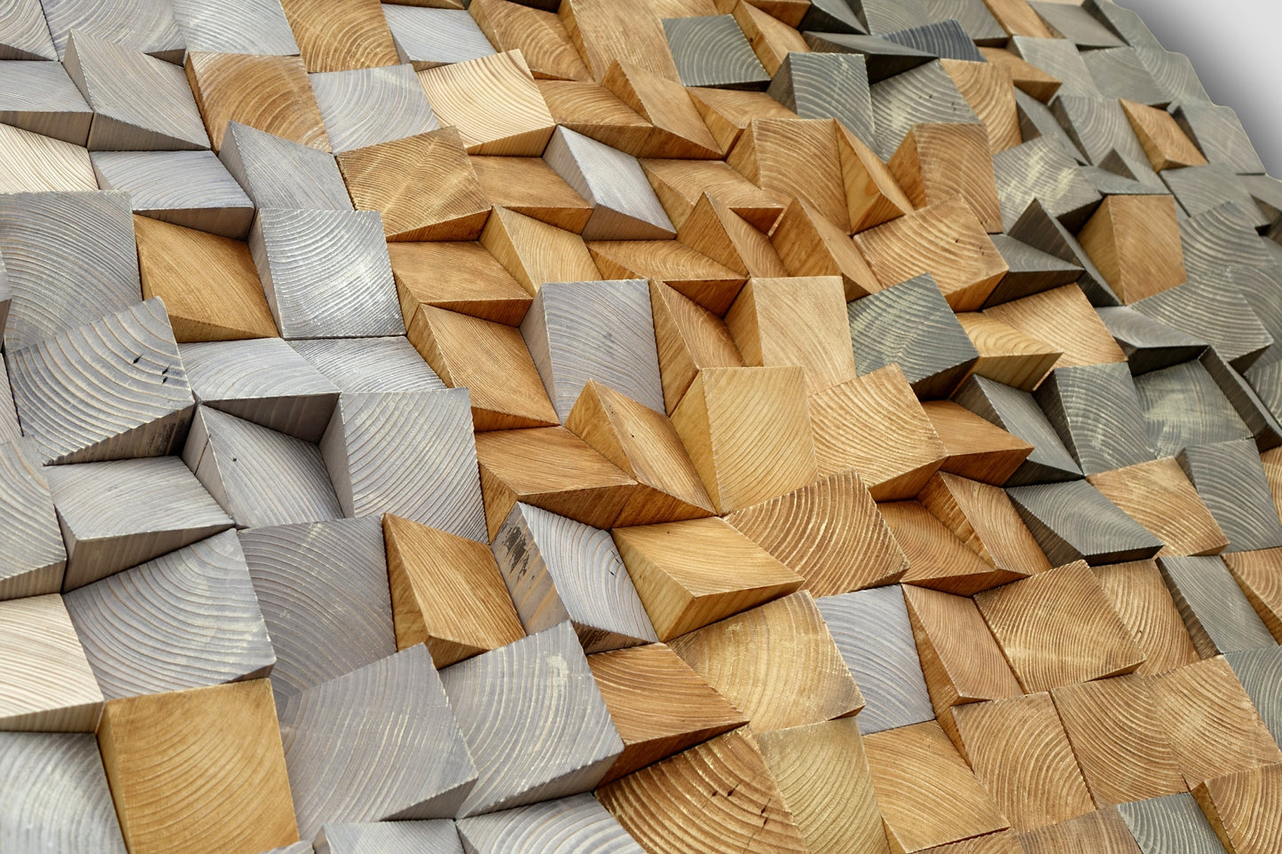 earth tone wall art, mosaic wall hanging, textured wood wall art, 3D wood wall decor grey brown, modern wooden wall art for living room