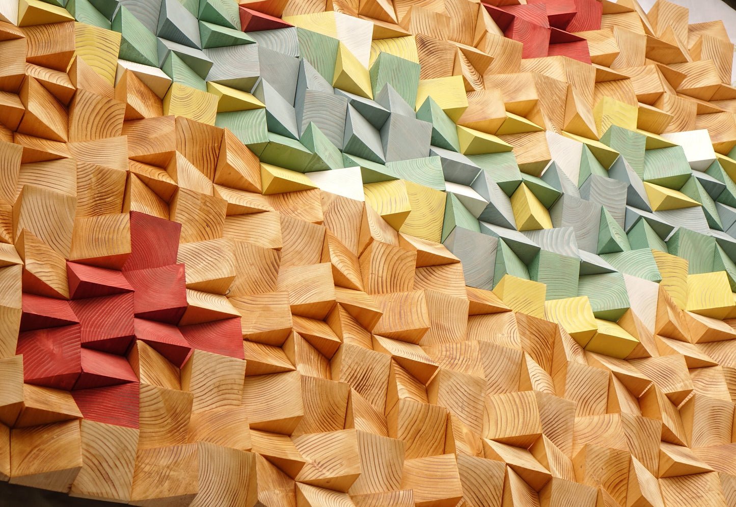 3d wall art, modern wood wall sculpture, textured 3d abstract artwork, music sound diffusor, abstract painting, colorful abstract wood art