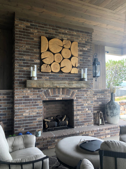 3D wood wall art large, wooden slabs wall art, Wood wall art, Textured Wooden Wall Art, Mosaic Wall Hanging
