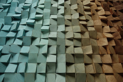 ombre sculpture, ombre wooden wall art, 3D mosaic, modern abstract wood wall art, wood wall art, wood wall art, rustic, wood wall decor