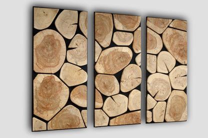 3D wood wall art large, wooden slabs wall art, Textured Wooden Wall Art, Tree Trunk Wall Decor, Live Edge Wall Art, Log Slice Wall Panel