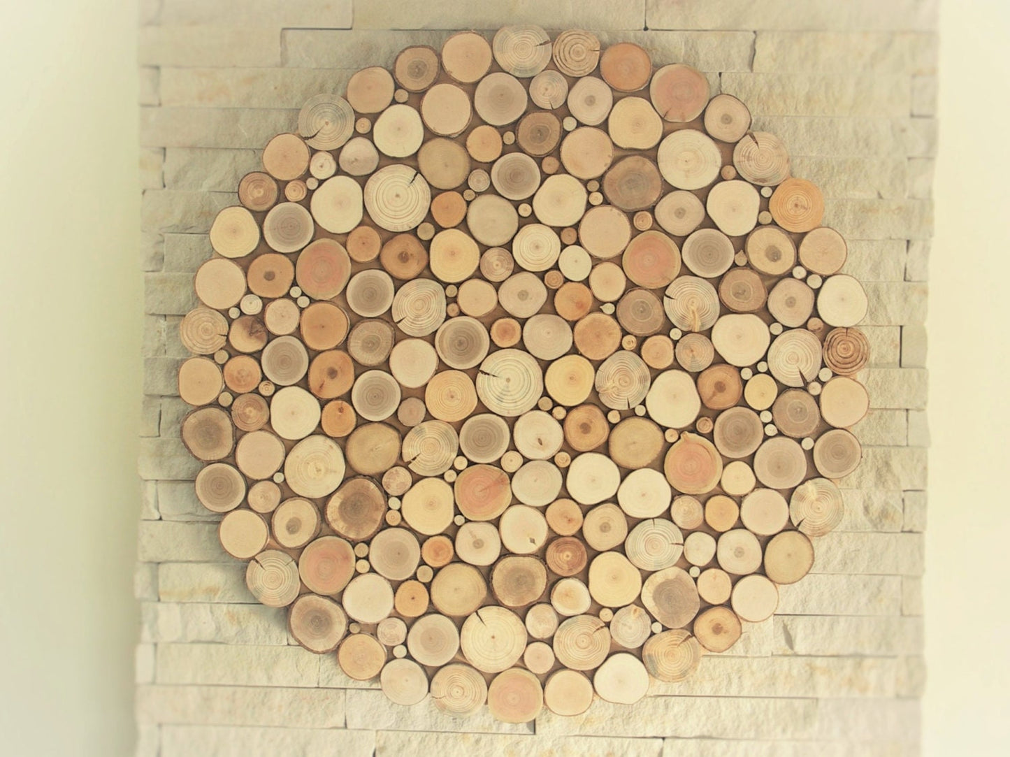 USA ONLY, tree slices wall art, round wall hanging decoration, wooden wall art, environment wall art